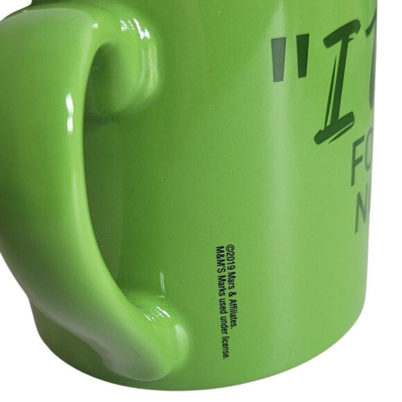 M&Ms Green Girl Mug I Melt For No One Round Humor Oversized 16oz Frankford 2019 - Picture 7 of 10